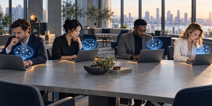 Shared table, separate AI conversations