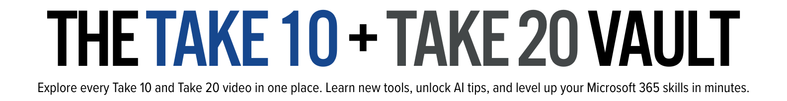 Take 10+20 Vault 2 Take 10+20 Vault 2